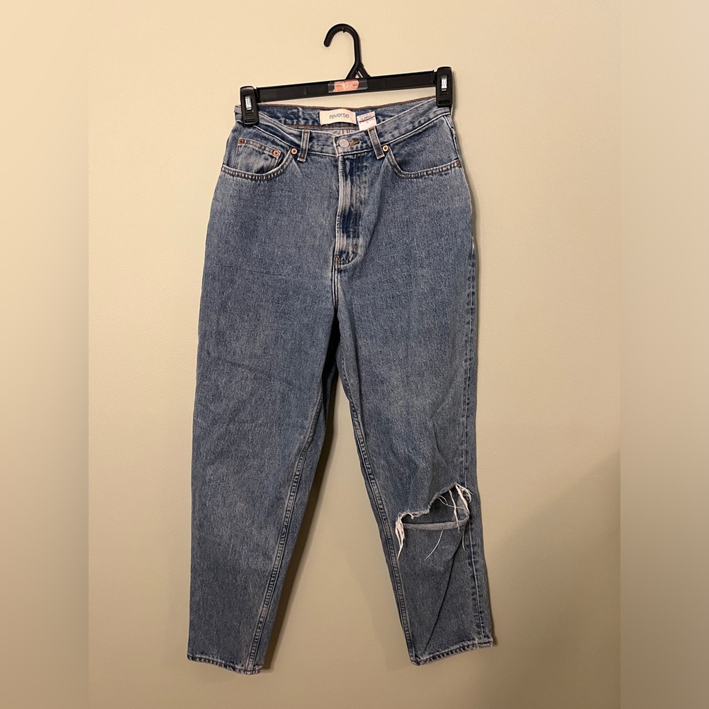 Vintage Y2K Gap High Rise Jeans Women 10 Reverse Ankle Fit Light Wash Tapered